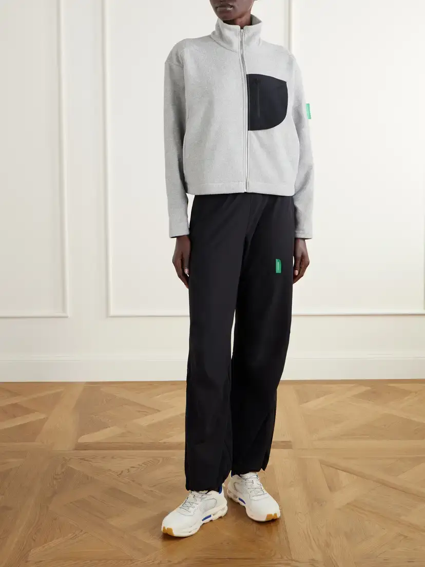 District Vision Cropped Logo-appliquéd Shell-trimmed Recycled Fleece Jacket | Thumbnail 2 District Vision Cropped Logo-appliquéd Shell-trimmed Recycled Fleece Jacket | Thumbnail 2