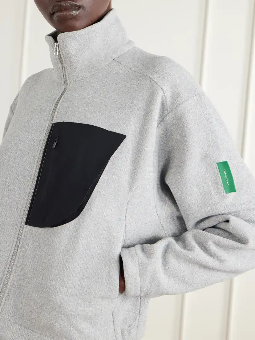 District Vision Cropped Logo-appliquéd Shell-trimmed Recycled Fleece Jacket | Thumbnail 4 District Vision Cropped Logo-appliquéd Shell-trimmed Recycled Fleece Jacket | Thumbnail 4