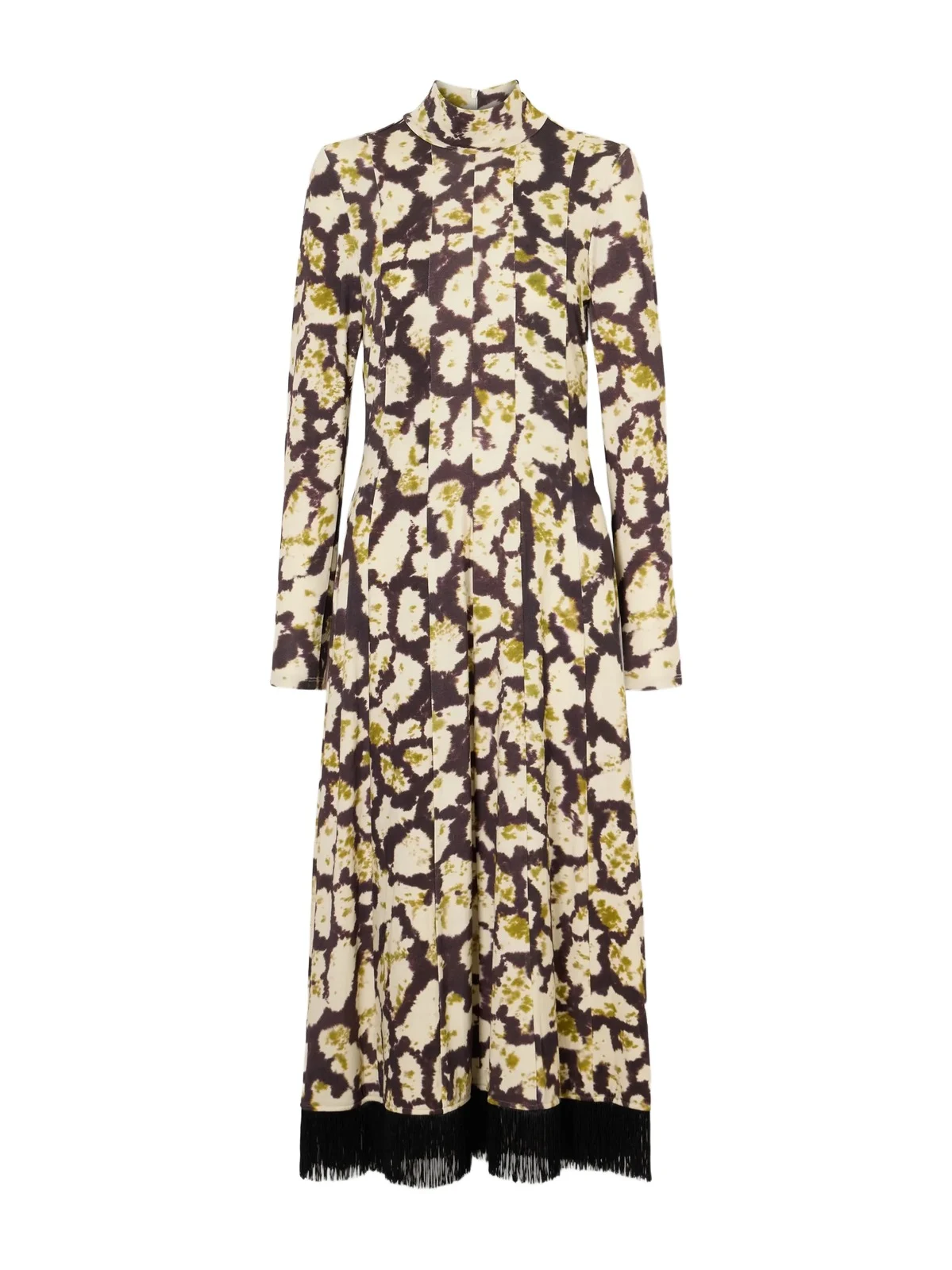 Troy Floral-print Fringe-trimmed Cotton-blend Jersey Midi Dress Troy Floral-print Fringe-trimmed Cotton-blend Jersey Midi Dress