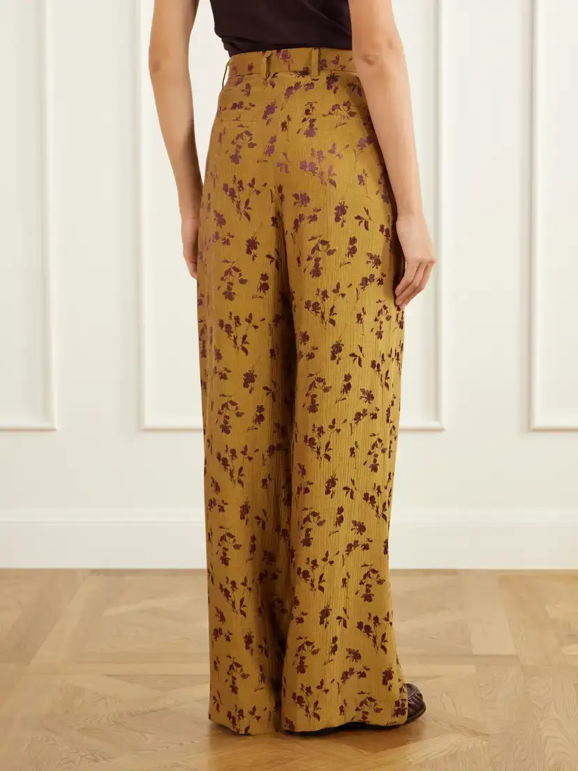Dries Van Noten Floral-jacquard Cloqué Wide-leg Pants | Thumbnail 3 Dries Van Noten Floral-jacquard Cloqué Wide-leg Pants | Thumbnail 3