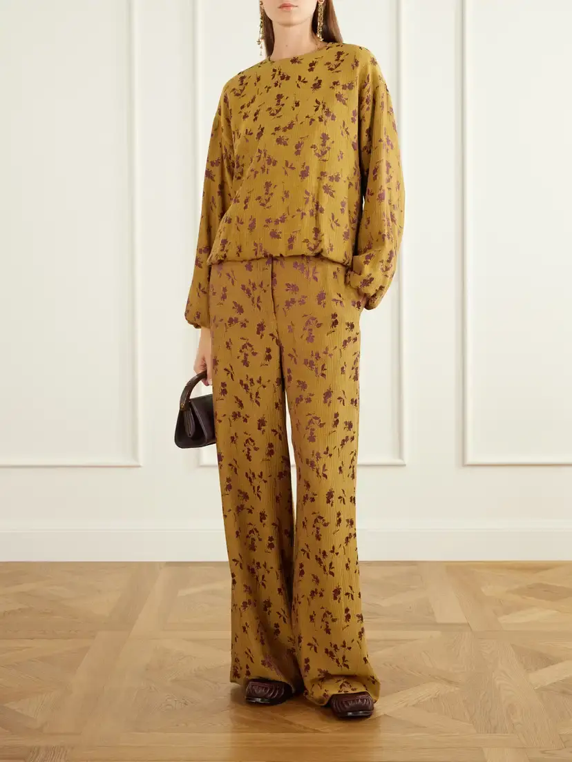 Dries Van Noten Floral-jacquard Cloqué Wide-leg Pants | Thumbnail 5 Dries Van Noten Floral-jacquard Cloqué Wide-leg Pants | Thumbnail 5