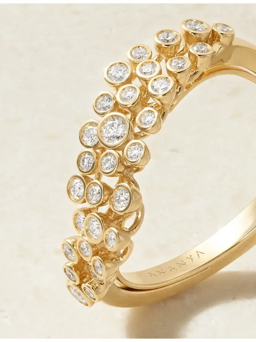 Ananya Scatter Floating 18-karat Gold Diamond Ring | Thumbnail 4 Ananya Scatter Floating 18-karat Gold Diamond Ring | Thumbnail 4