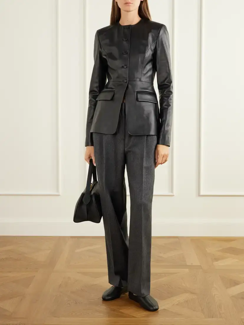 Tove Jed Darted Paneled Leather Jacket | Thumbnail 2