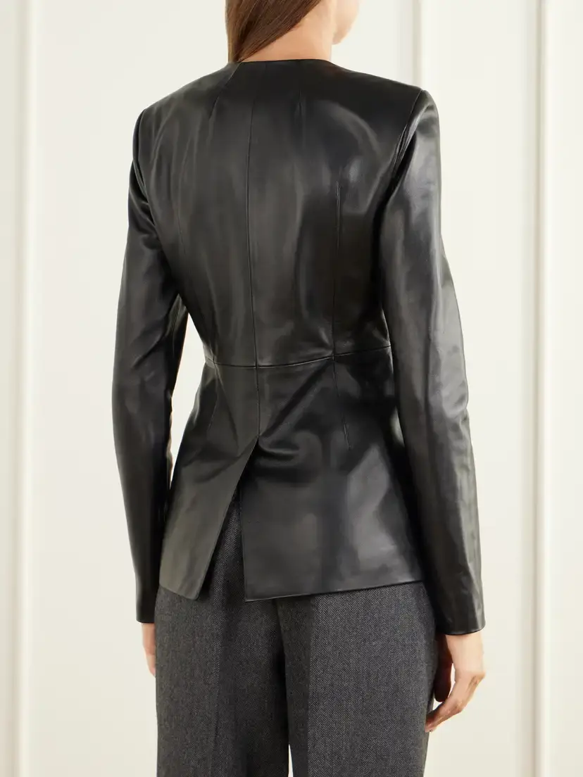 Tove Jed Darted Paneled Leather Jacket | Thumbnail 3