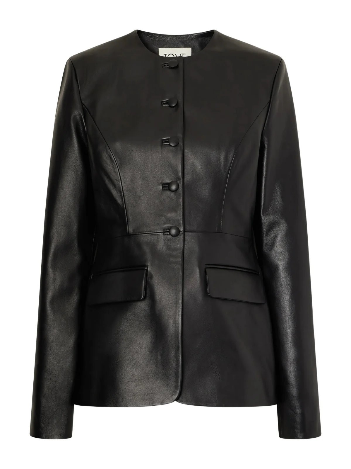 Jed Darted Paneled Leather Jacket Jed Darted Paneled Leather Jacket