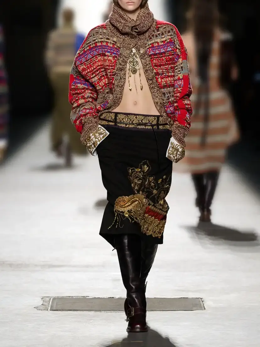 Dries Van Noten Fair Isle Intarsia-knit Wool And Cashmere-blend Cardigan | Thumbnail 6