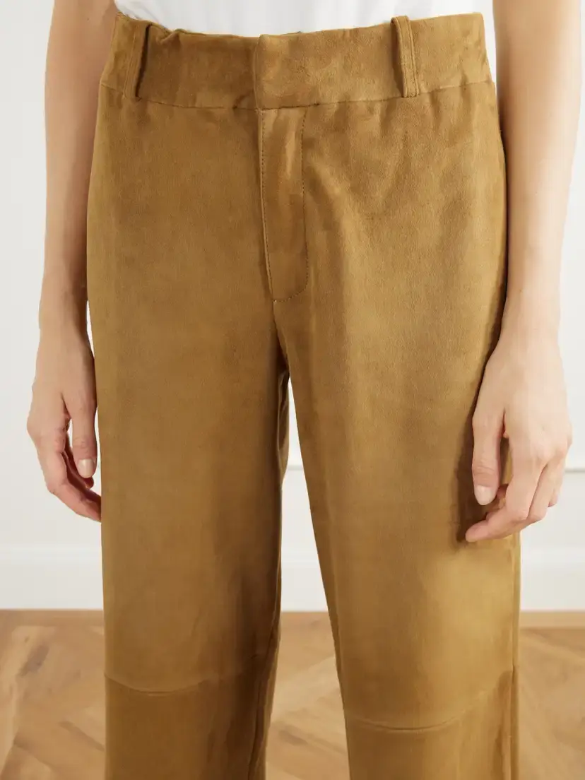 ARMA Marina Paneled Stretch Suede Wide-leg Pants | Thumbnail 5 ARMA Marina Paneled Stretch Suede Wide-leg Pants | Thumbnail 5