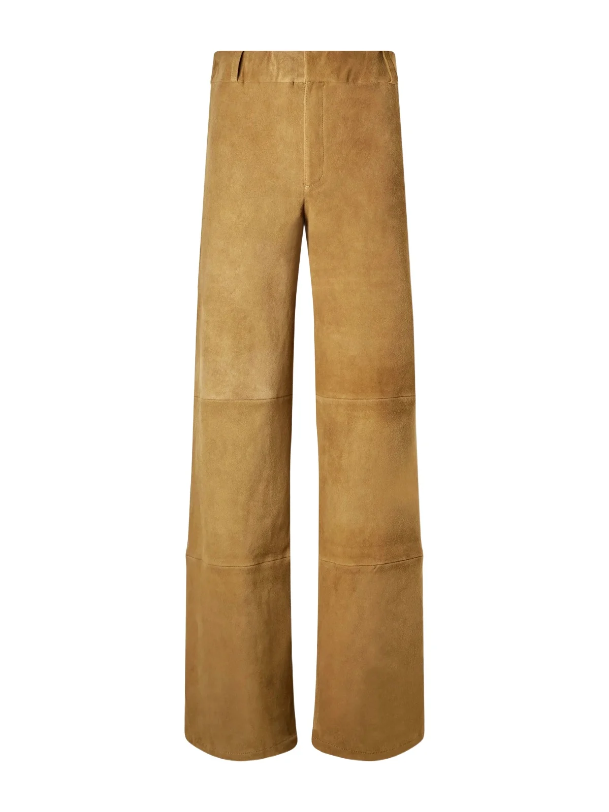 ARMA Marina Paneled Stretch Suede Wide-leg Pants