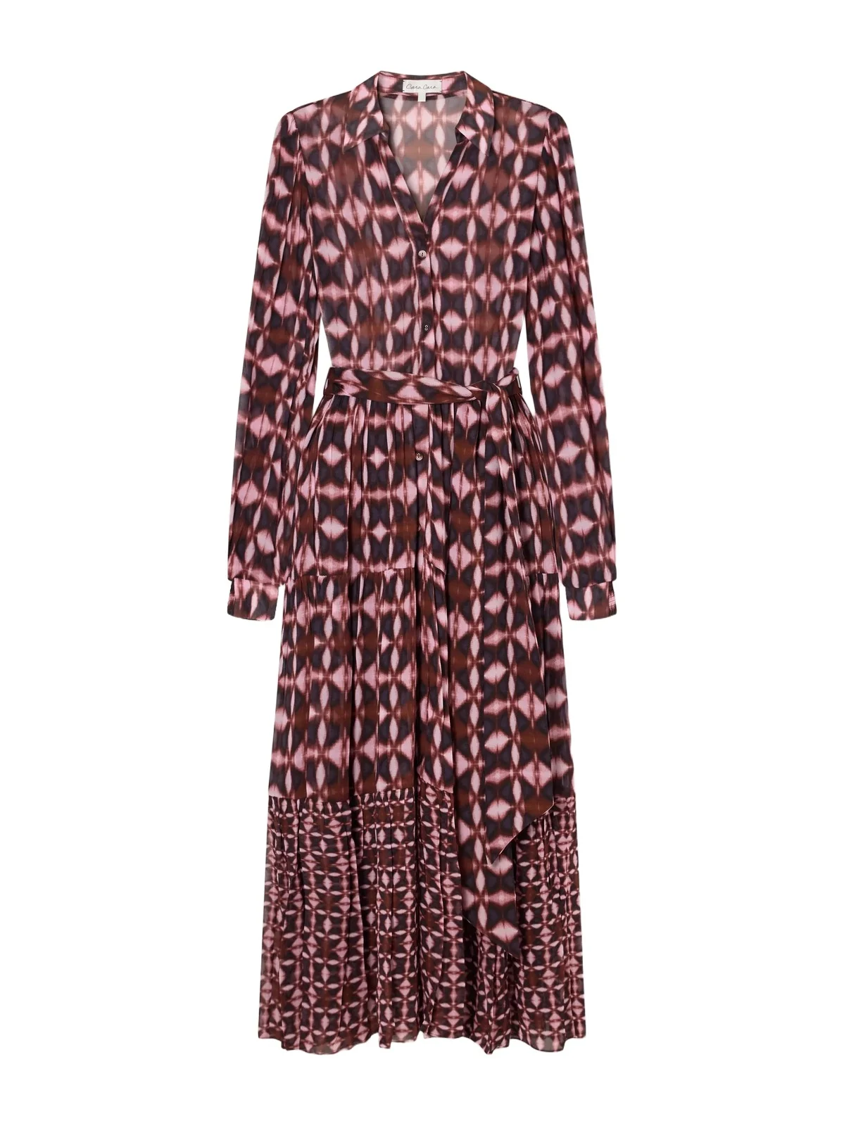 Barbara Belted Printed Crepe De Chine Midi Dress Barbara Belted Printed Crepe De Chine Midi Dress