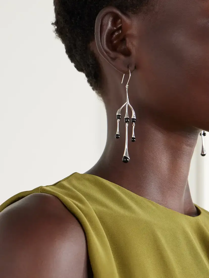 Sophie Buhai Petite Chandelier Sterling Silver And Onyx Earrings | Thumbnail 2