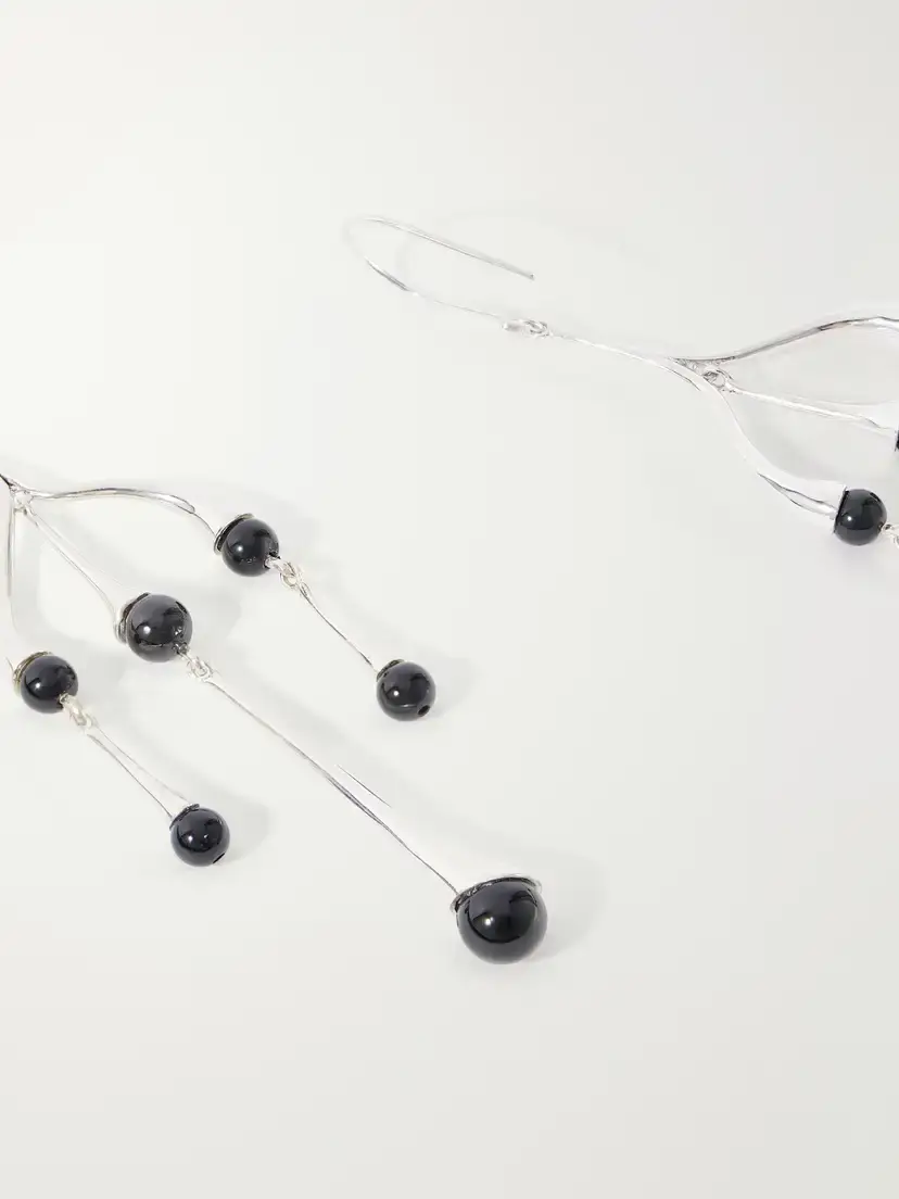 Sophie Buhai Petite Chandelier Sterling Silver And Onyx Earrings | Thumbnail 3