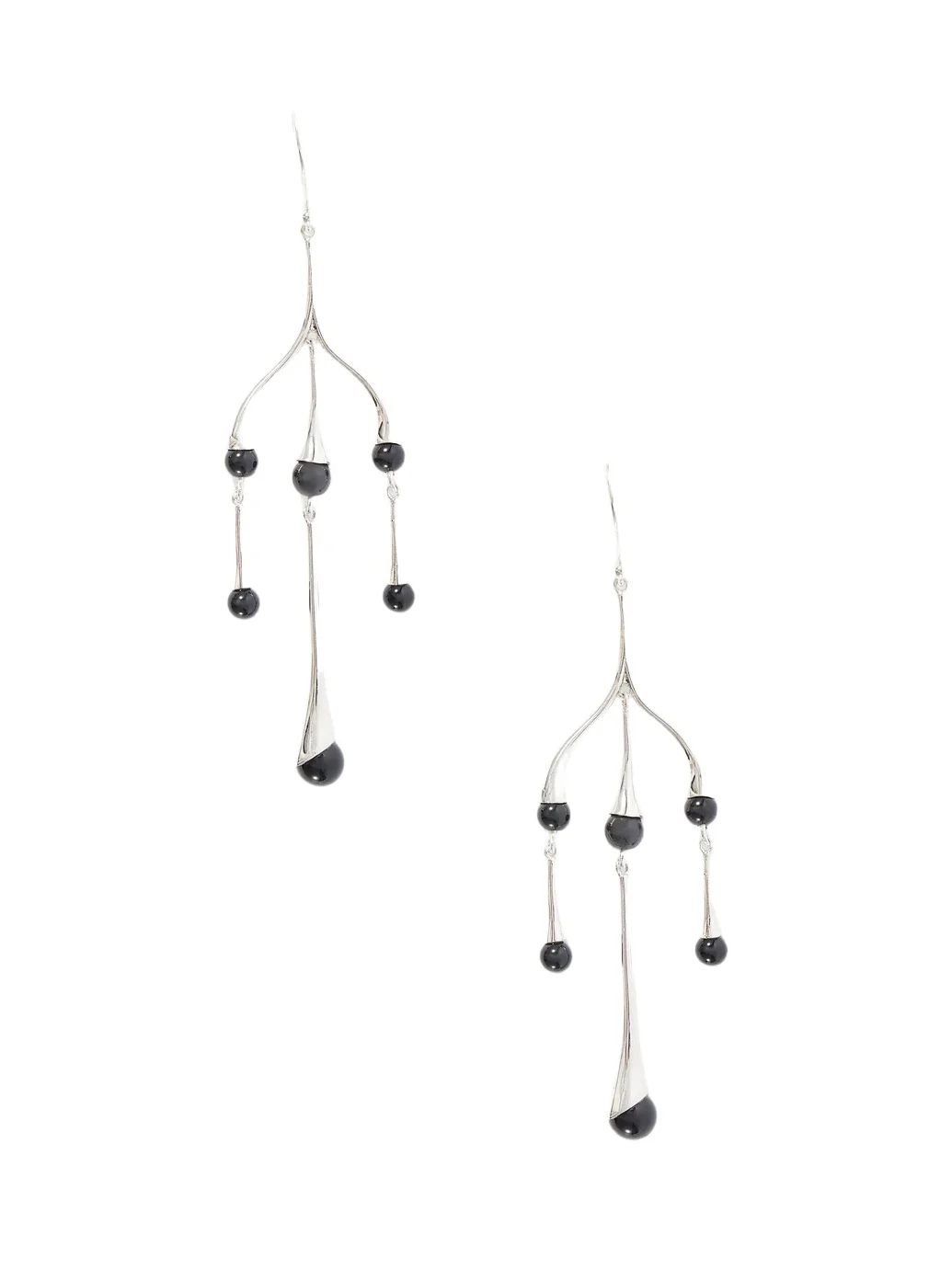 Petite Chandelier Sterling Silver And Onyx Earrings Petite Chandelier Sterling Silver And Onyx Earrings