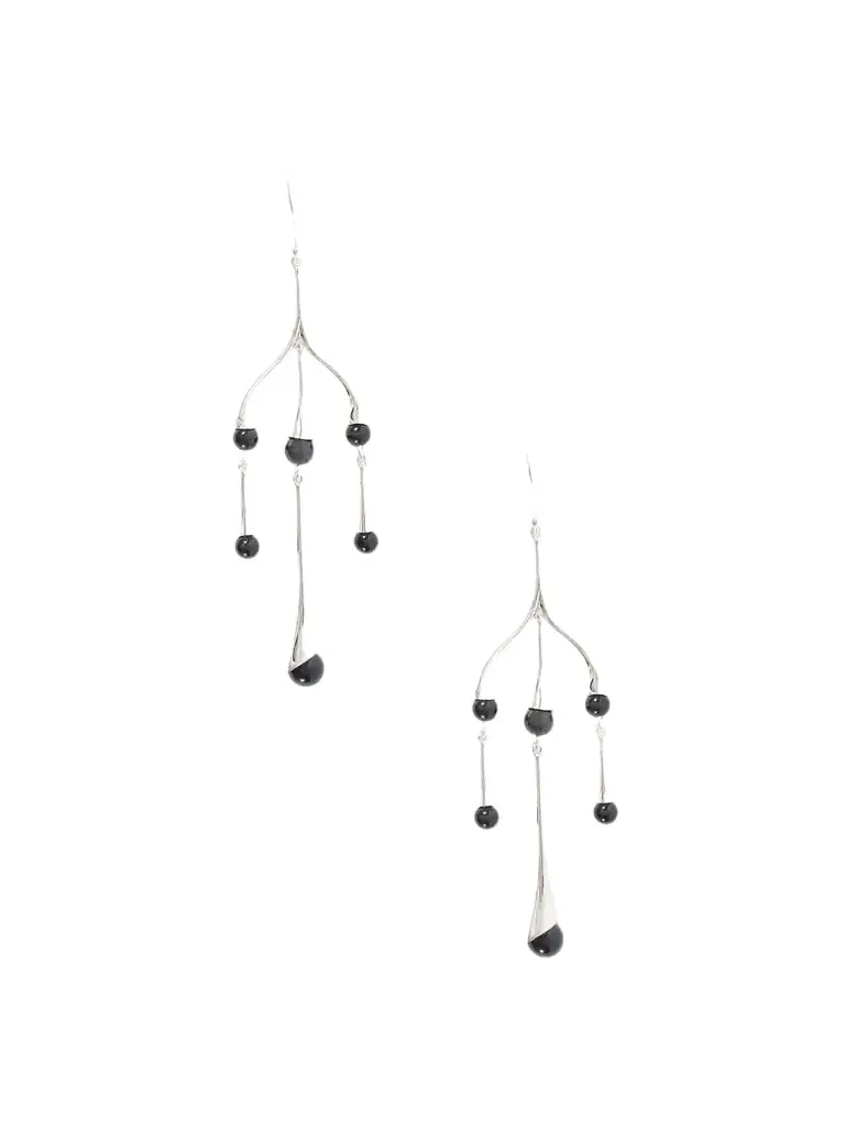 Petite Chandelier Sterling Silver And Onyx Earrings Petite Chandelier Sterling Silver And Onyx Earrings