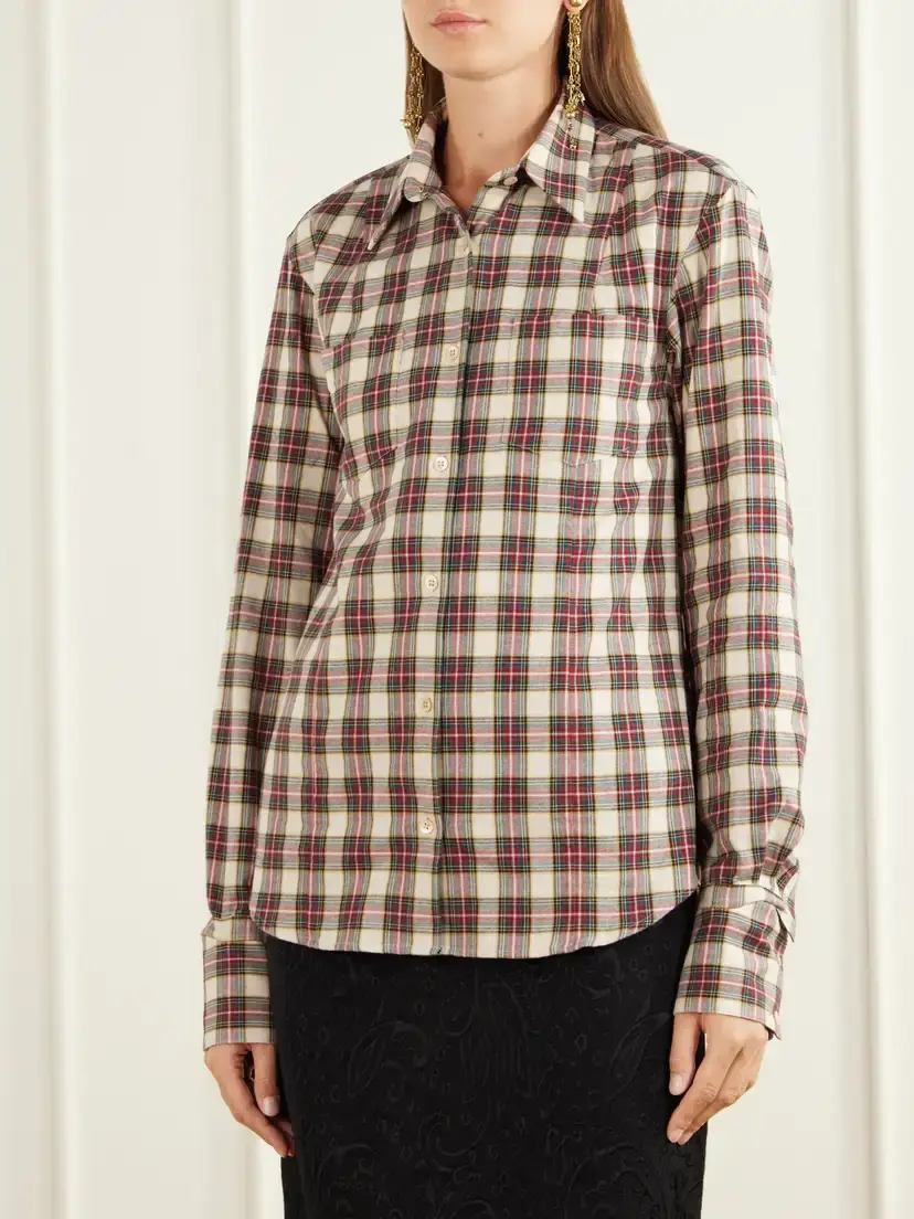 Dries Van Noten Checked Cotton-flannel Shirt | Thumbnail 3 Dries Van Noten Checked Cotton-flannel Shirt | Thumbnail 3