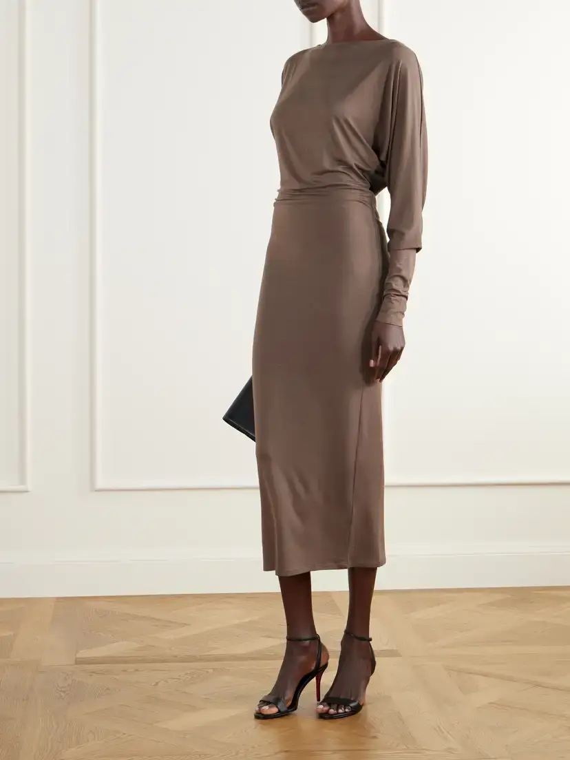 ÉTERNE Aspen Stretch-modal Jersey Midi Dress | Thumbnail 2 ÉTERNE Aspen Stretch-modal Jersey Midi Dress | Thumbnail 2