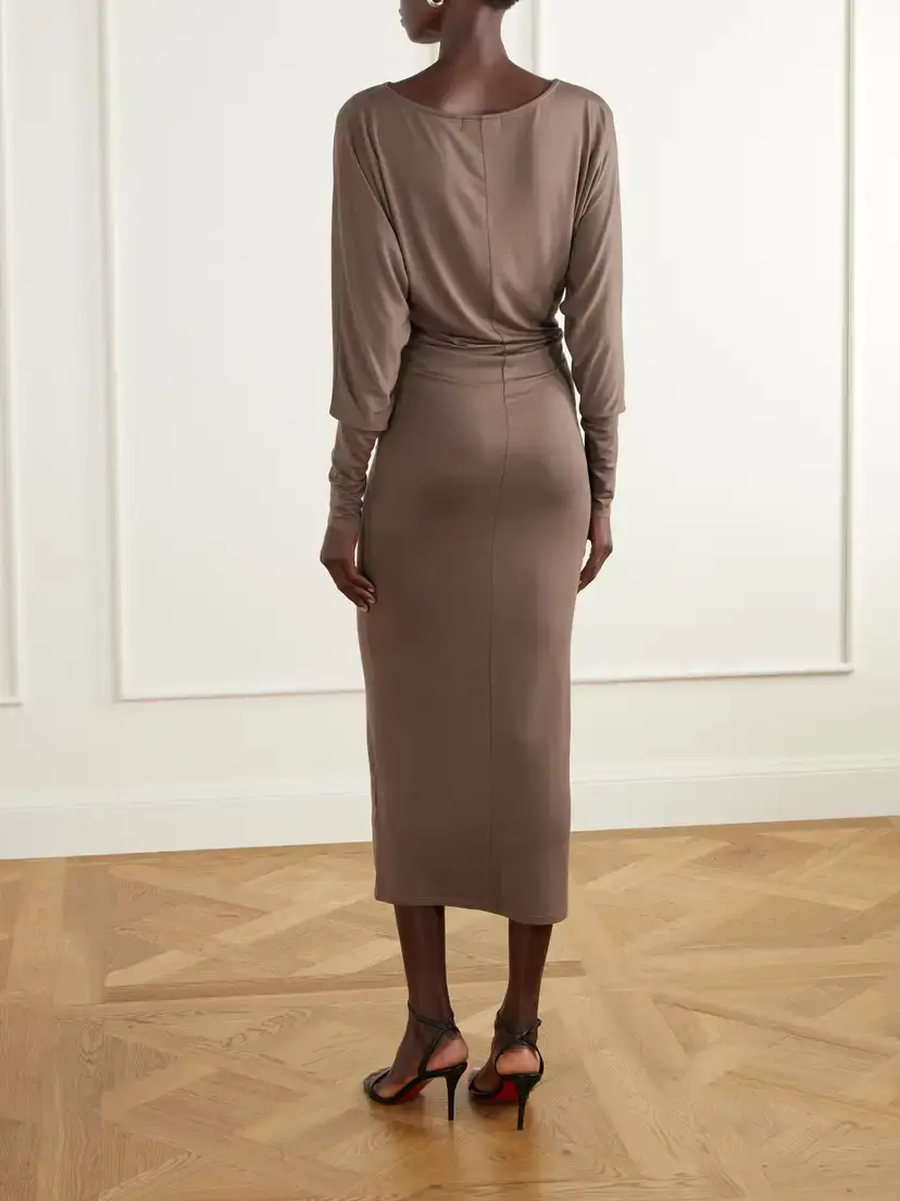 ÉTERNE Aspen Stretch-modal Jersey Midi Dress | Thumbnail 4 ÉTERNE Aspen Stretch-modal Jersey Midi Dress | Thumbnail 4