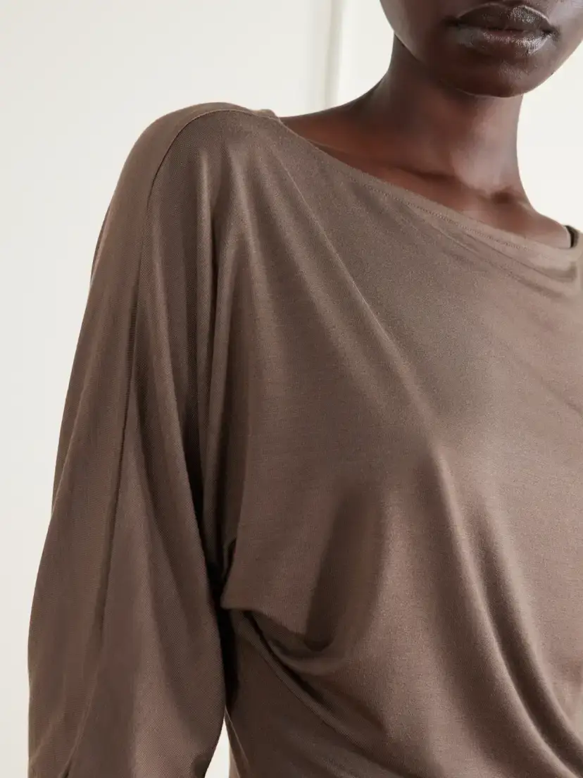 ÉTERNE Aspen Stretch-modal Jersey Midi Dress | Thumbnail 5 ÉTERNE Aspen Stretch-modal Jersey Midi Dress | Thumbnail 5
