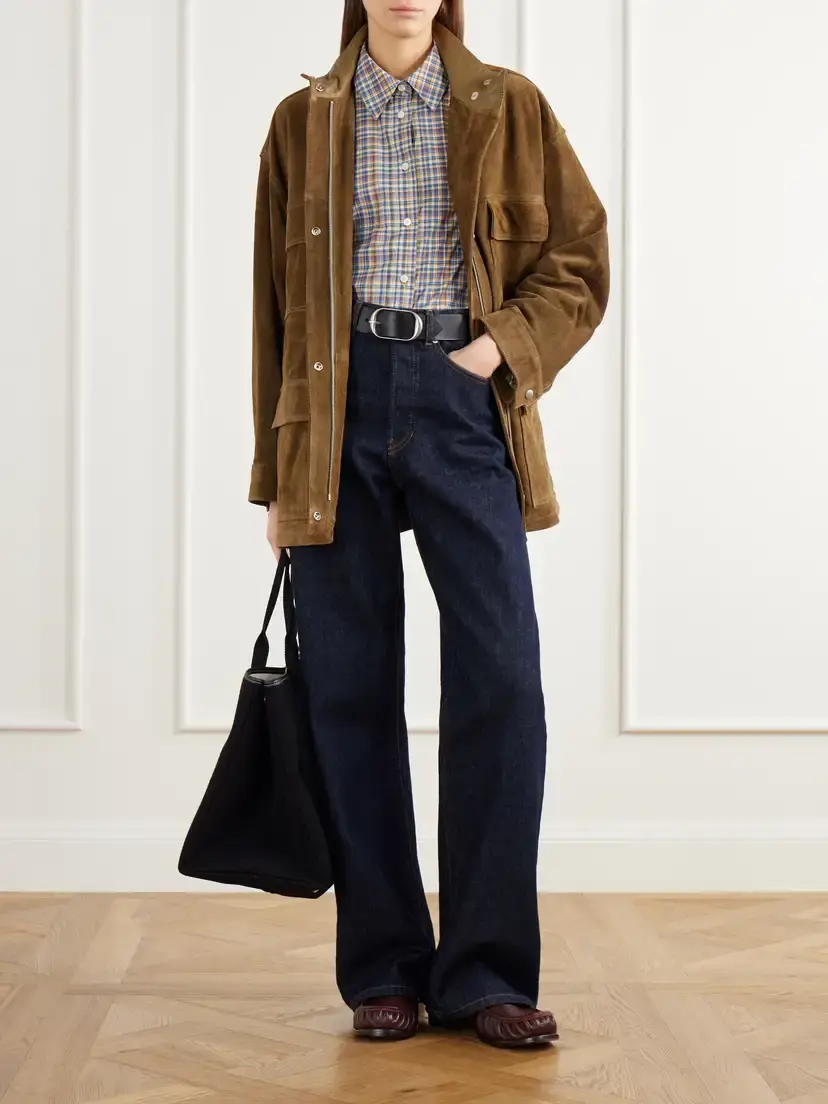 ARMA Delore Belted Paneled Suede Jacket | Thumbnail 2