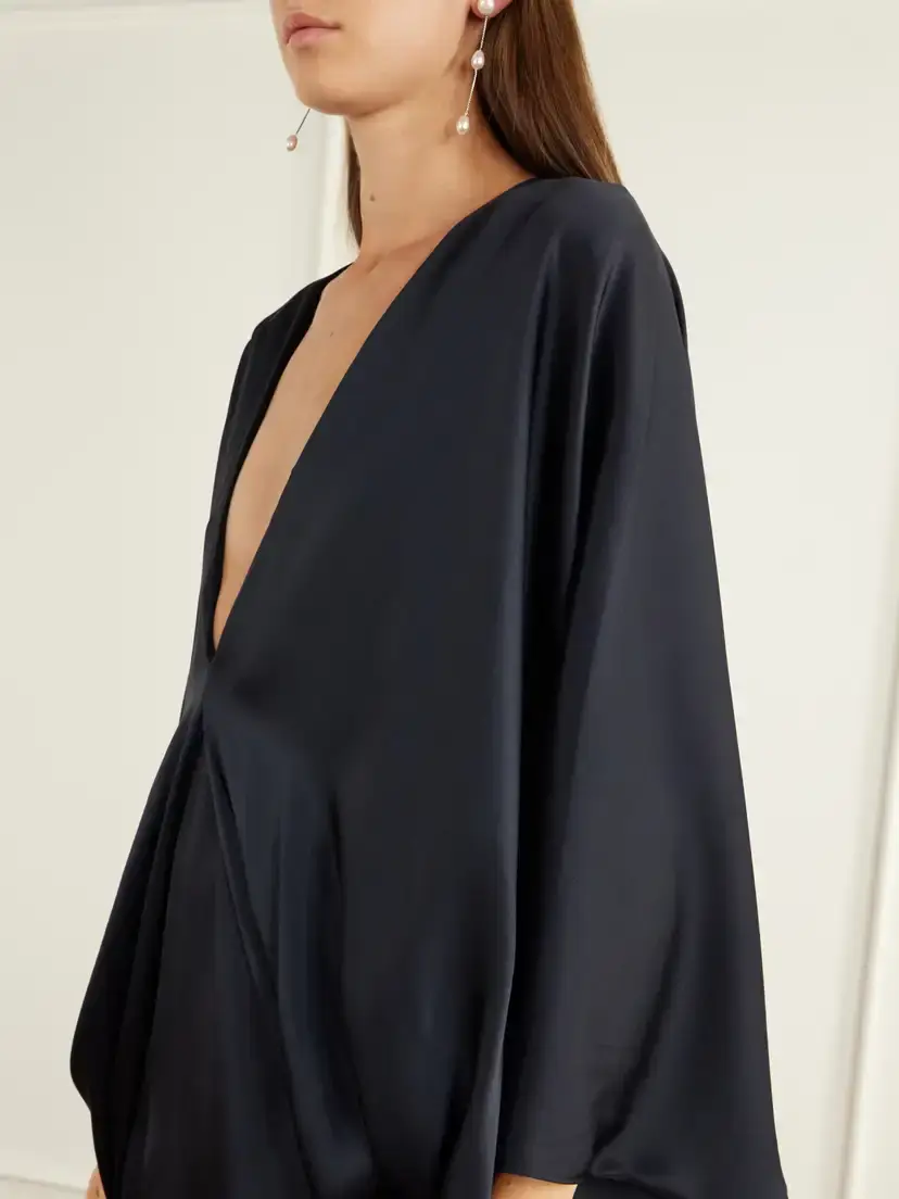 Taller Marmo Butterfly Cape-effect Satin Mini Dress | Thumbnail 4 Taller Marmo Butterfly Cape-effect Satin Mini Dress | Thumbnail 4