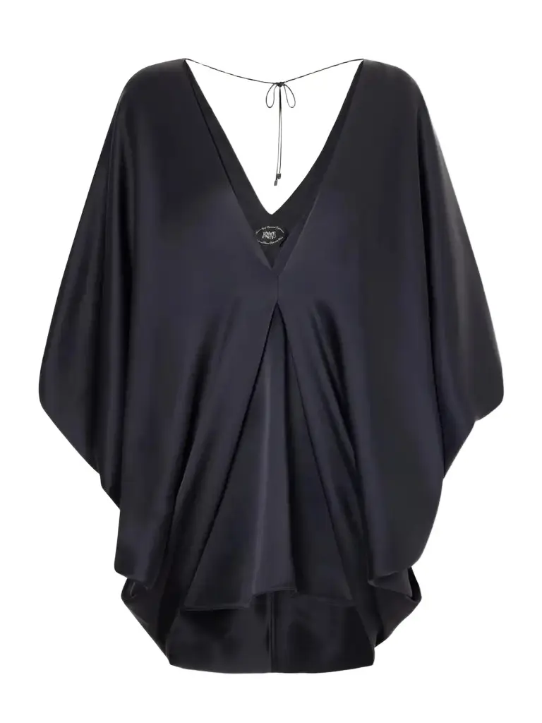 Butterfly Cape-effect Satin Mini Dress Butterfly Cape-effect Satin Mini Dress