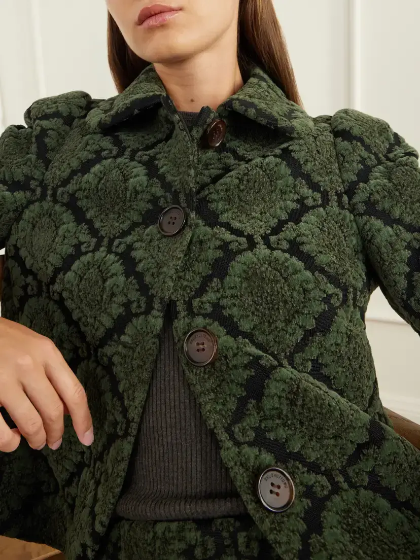 SHUSHU/TONG Cropped Cotton-blend Pile-jacquard Jacket | Thumbnail 4 SHUSHU/TONG Cropped Cotton-blend Pile-jacquard Jacket | Thumbnail 4
