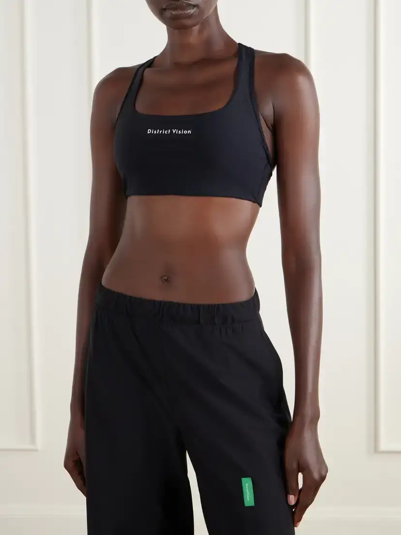 District Vision Logo-appliquéd Jersey Medium Support Sports Bra | Thumbnail 3 District Vision Logo-appliquéd Jersey Medium Support Sports Bra | Thumbnail 3