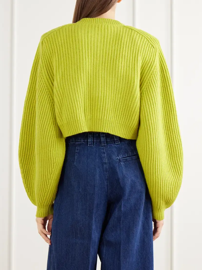 RÙADH The Cadogan Cropped Ribbed Cashmere Cardigan | Thumbnail 4