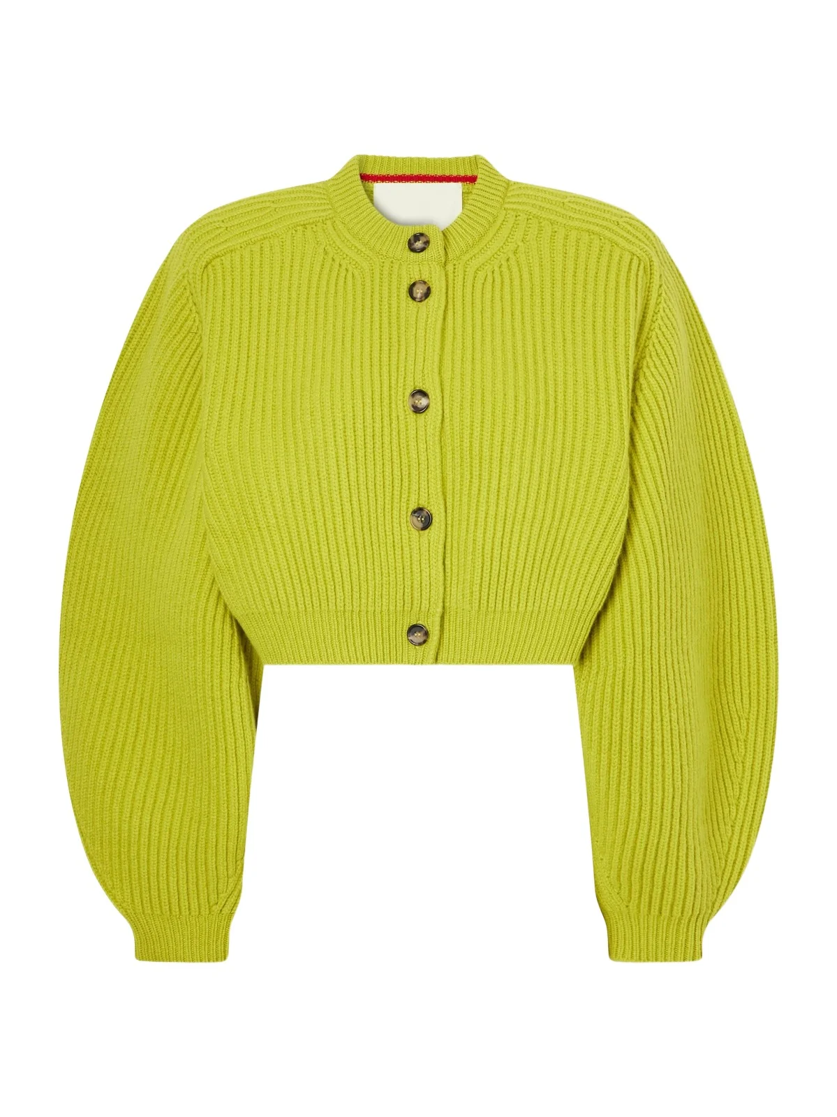 RÙADH The Cadogan Cropped Ribbed Cashmere Cardigan