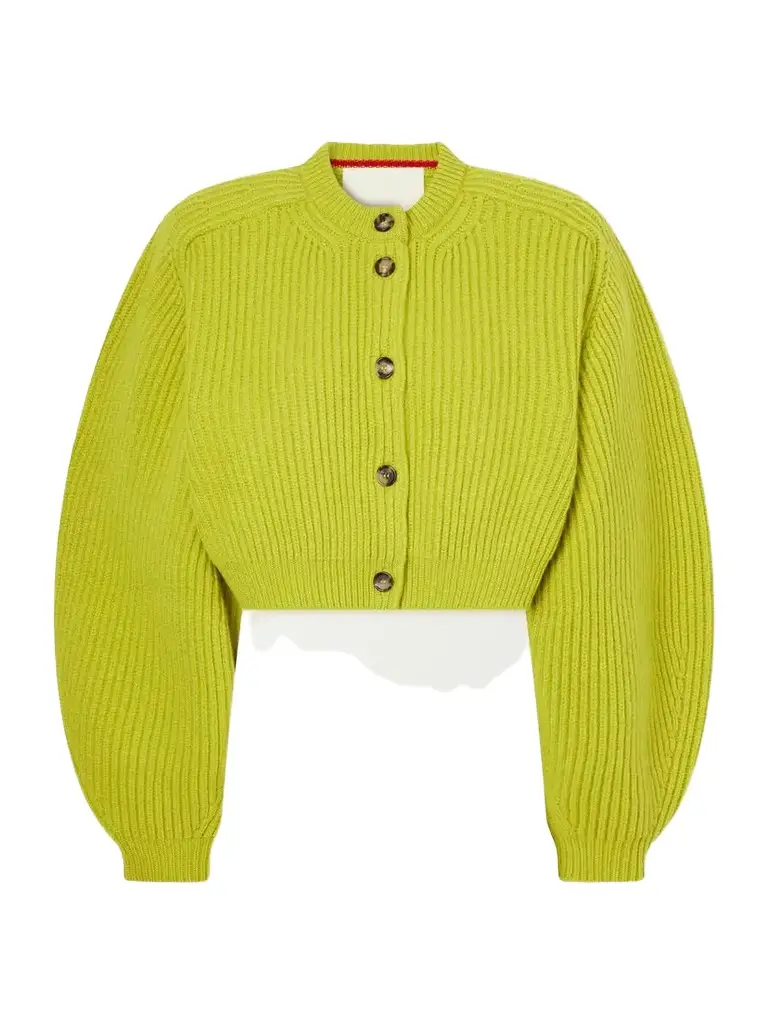 The Cadogan Cropped Ribbed Cashmere Cardigan