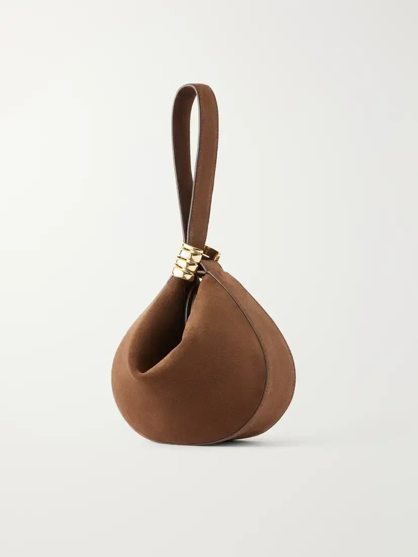 AMANU The Zambia Stacked Ring Suede Top-handle Bag | Thumbnail 4 AMANU The Zambia Stacked Ring Suede Top-handle Bag | Thumbnail 4