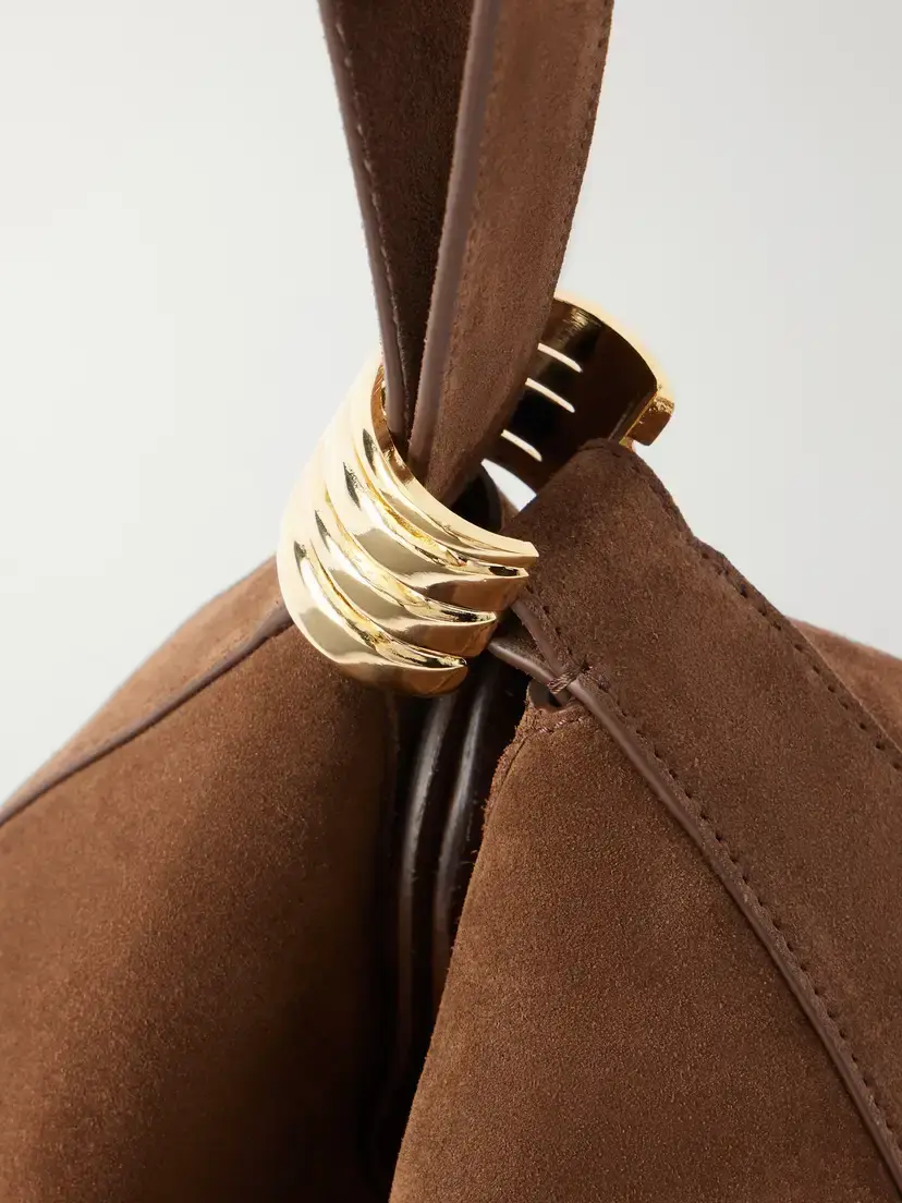 AMANU The Zambia Stacked Ring Suede Top-handle Bag | Thumbnail 5 AMANU The Zambia Stacked Ring Suede Top-handle Bag | Thumbnail 5