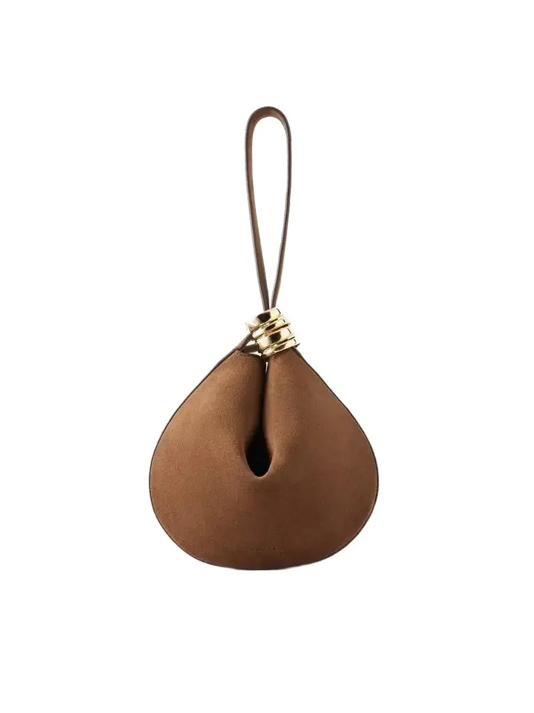 The Zambia Stacked Ring Suede Top-handle Bag The Zambia Stacked Ring Suede Top-handle Bag