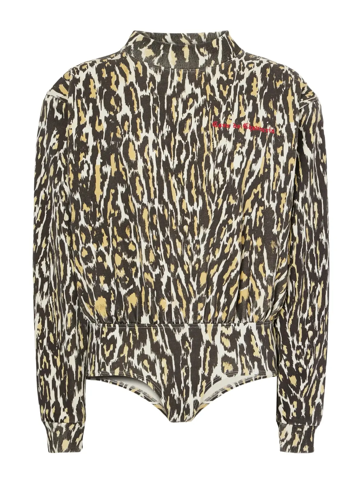 Cheetah Logo-embroidered Print Cotton-jersey Bodysuit