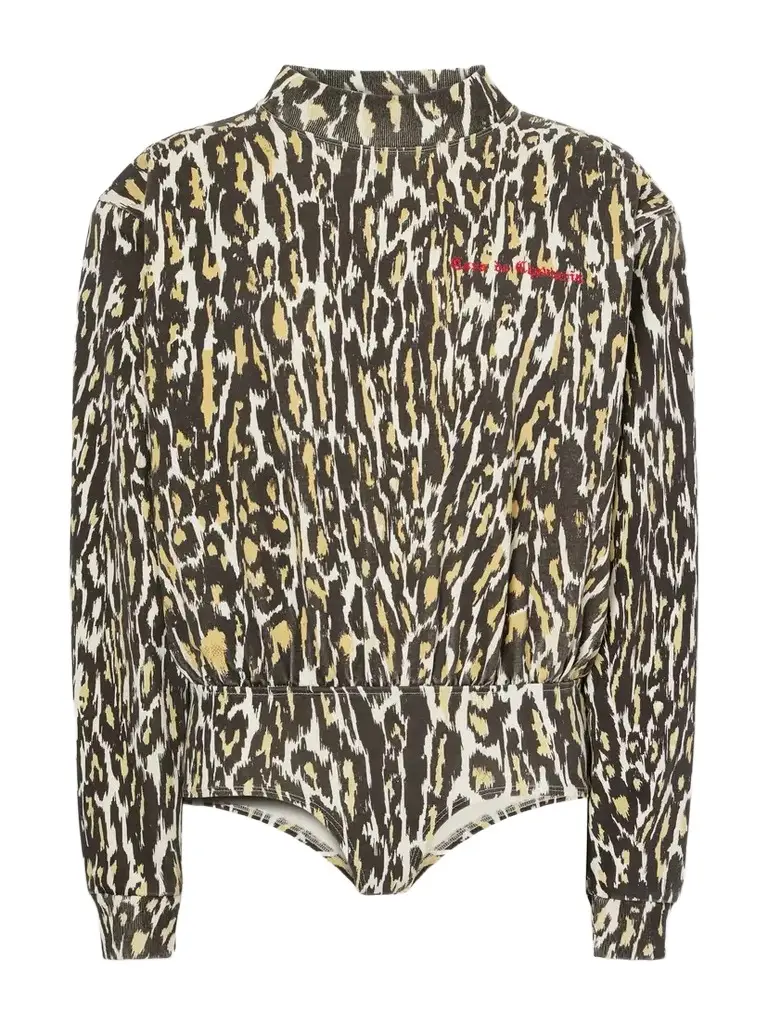 Cheetah Logo-embroidered Print Cotton-jersey Bodysuit Cheetah Logo-embroidered Print Cotton-jersey Bodysuit