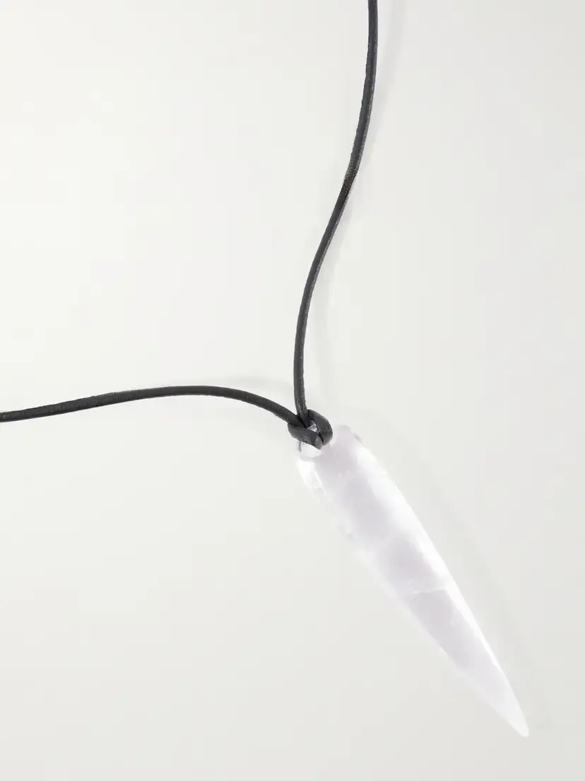 Sophie Buhai Spear Large Sterling Silver, Quartz And Cord Necklace | Thumbnail 4