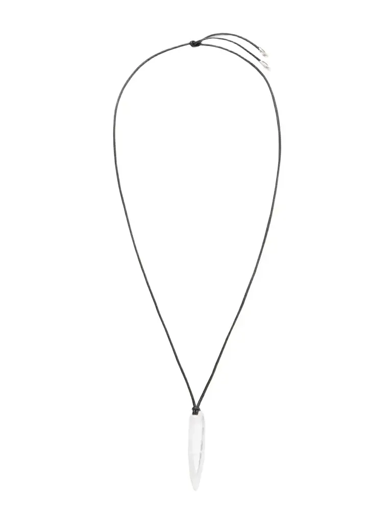 Sophie Buhai Spear Large Sterling Silver, Quartz And Cord Necklace