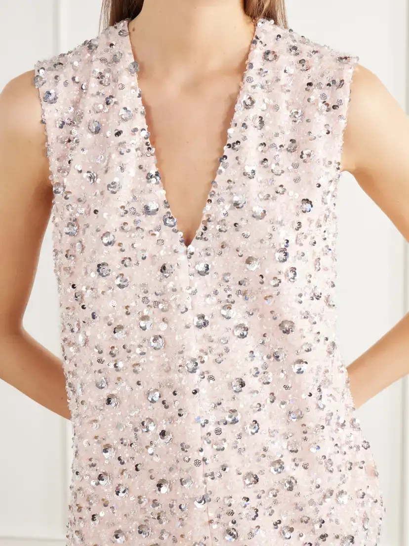 Rabanne Haut Bead And Sequin-embellished Crepe Blouse | Thumbnail 4 Rabanne Haut Bead And Sequin-embellished Crepe Blouse | Thumbnail 4