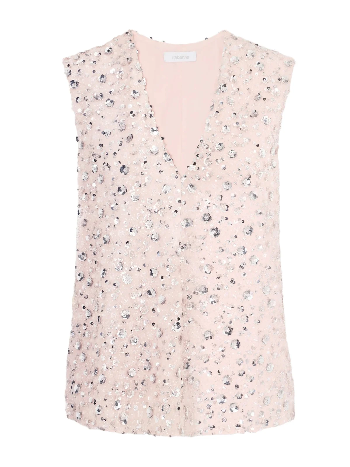 Rabanne Haut Bead And Sequin-embellished Crepe Blouse