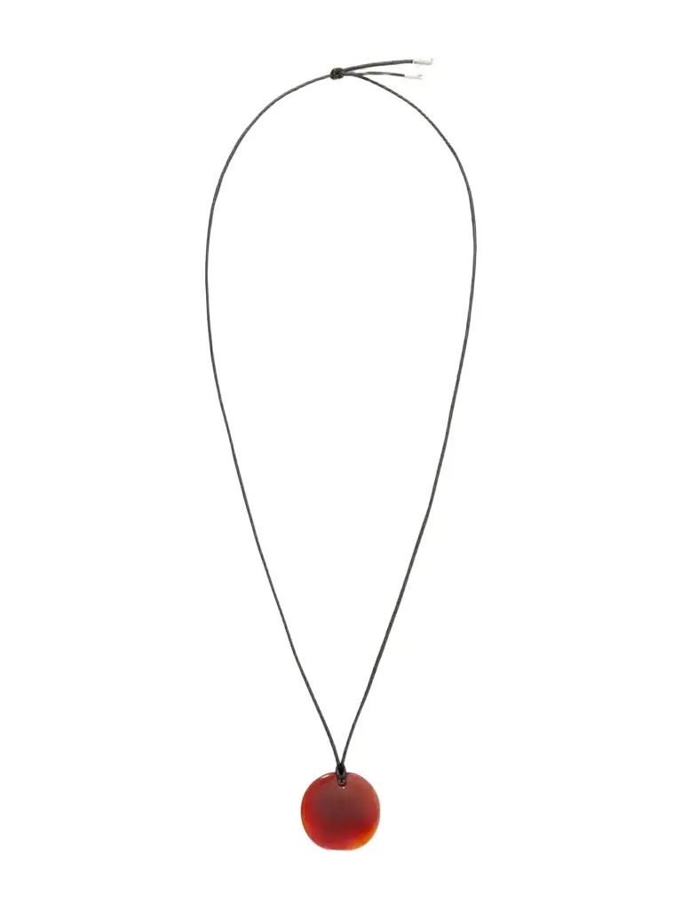 Full Moon Medium Carnelian Necklace