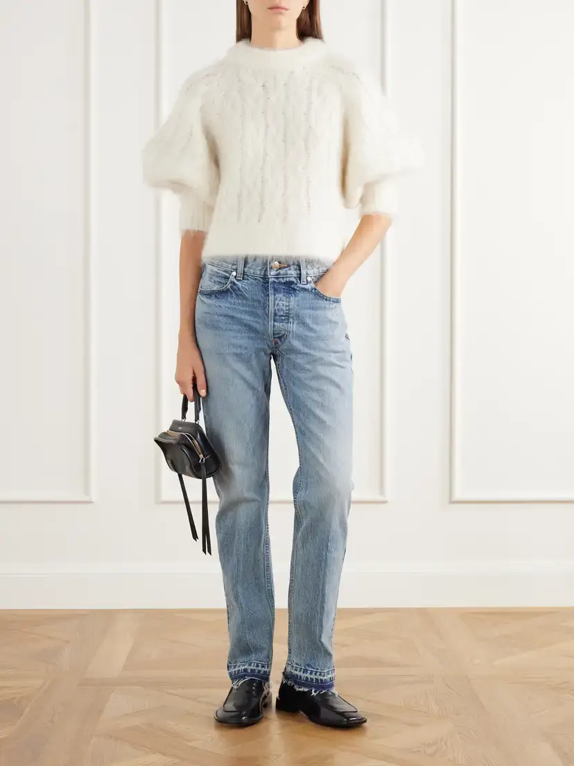 RÙADH The Chalmers Brushed Cable-knit Mohair-blend Sweater | Thumbnail 2 RÙADH The Chalmers Brushed Cable-knit Mohair-blend Sweater | Thumbnail 2