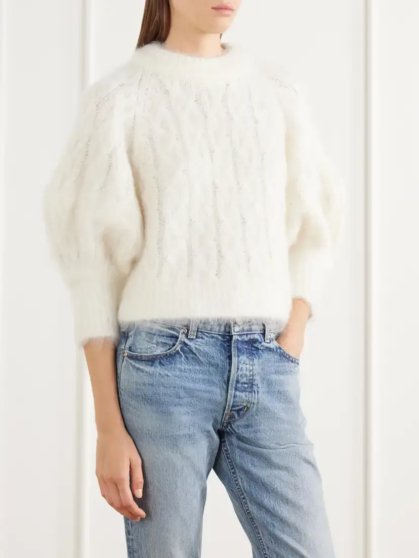RÙADH The Chalmers Brushed Cable-knit Mohair-blend Sweater | Thumbnail 3 RÙADH The Chalmers Brushed Cable-knit Mohair-blend Sweater | Thumbnail 3