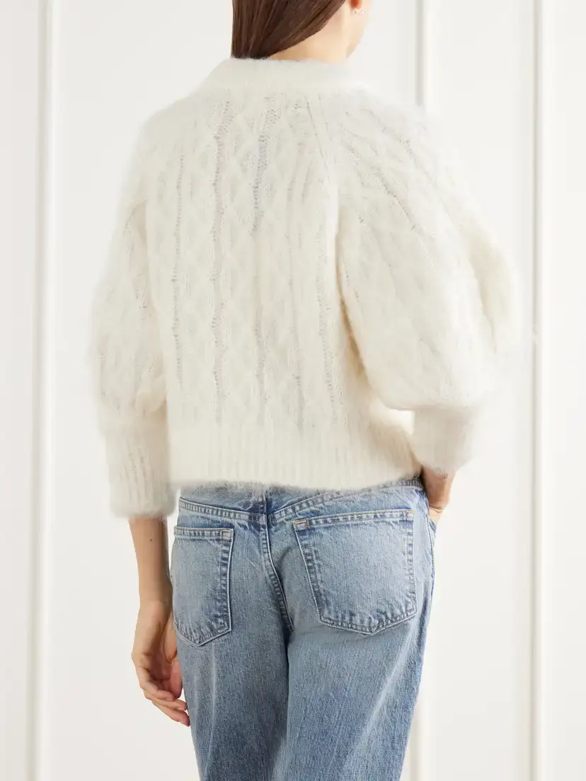 RÙADH The Chalmers Brushed Cable-knit Mohair-blend Sweater | Thumbnail 4 RÙADH The Chalmers Brushed Cable-knit Mohair-blend Sweater | Thumbnail 4