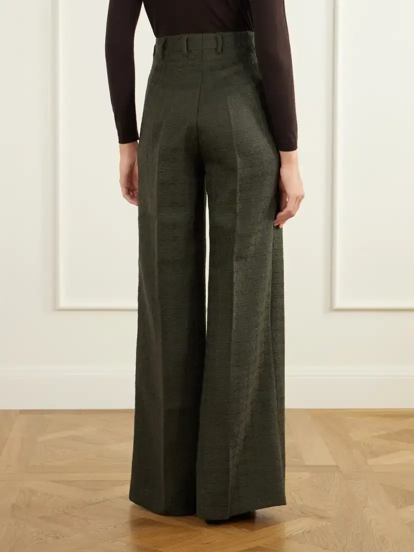 Giuliva Heritage The Jasmine Pleated Virgin Wool-blend Bouclé Wide-leg Pants | Thumbnail 4 Giuliva Heritage The Jasmine Pleated Virgin Wool-blend Bouclé Wide-leg Pants | Thumbnail 4
