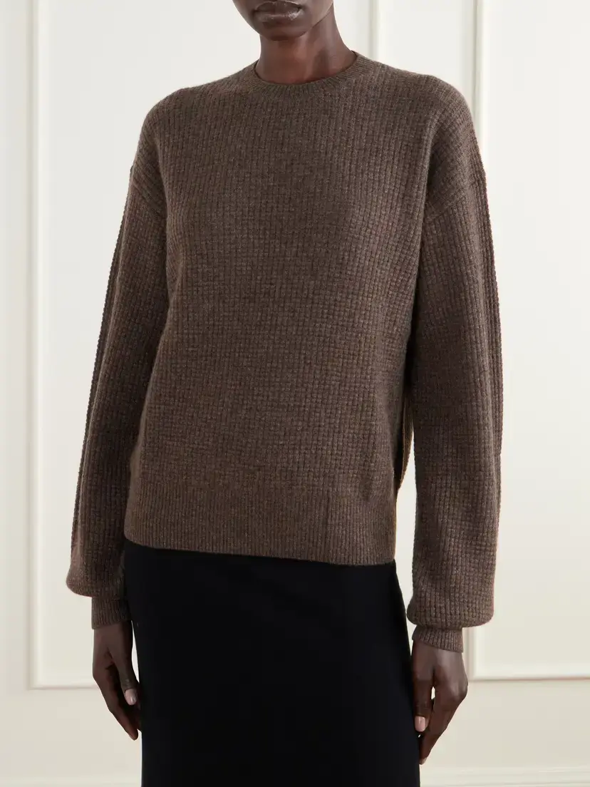 ÉTERNE Brock Waffle-knit Cashmere Sweater | Thumbnail 3