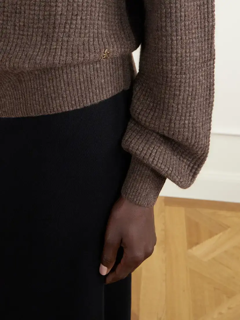 ÉTERNE Brock Waffle-knit Cashmere Sweater | Thumbnail 5