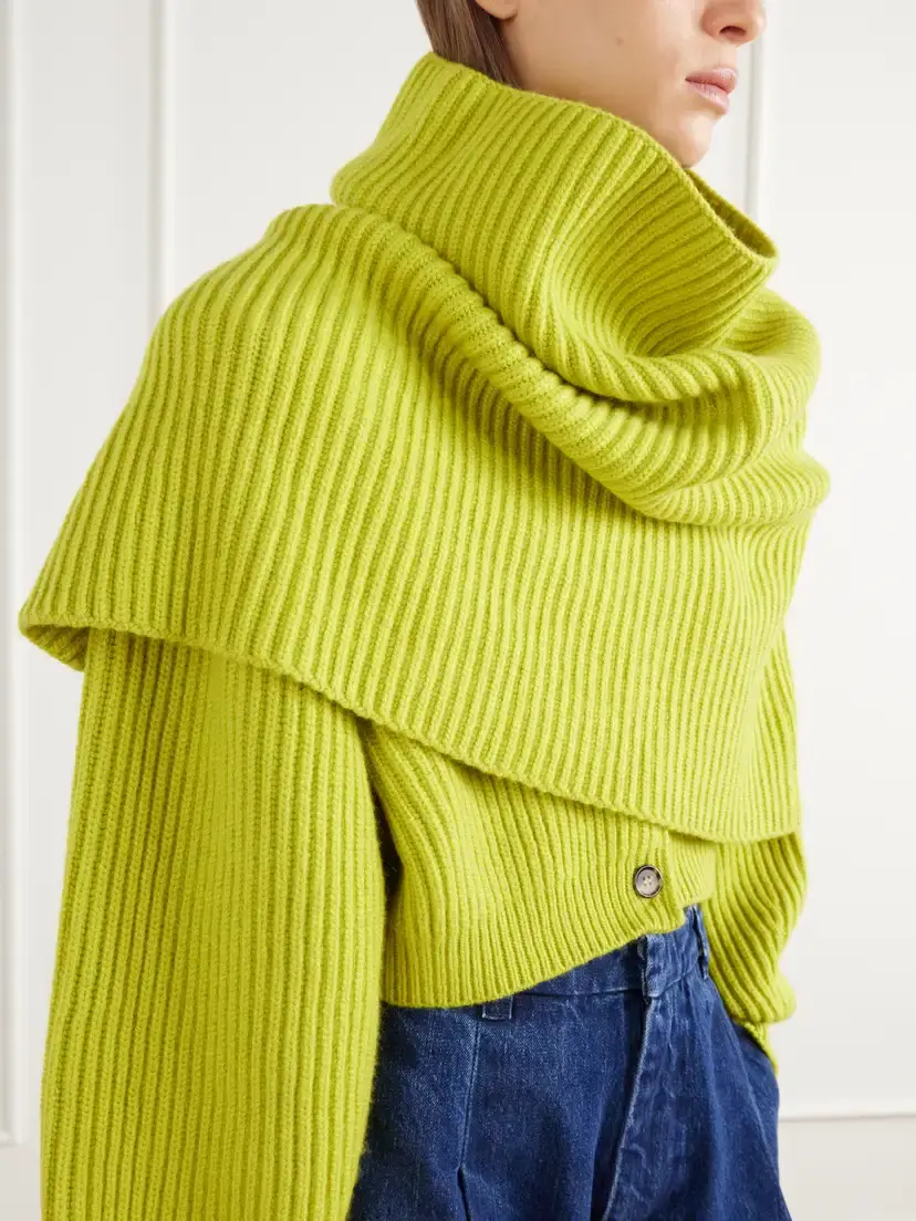 RÙADH The Lossie Ribbed Cashmere Cape Scarf | Thumbnail 2