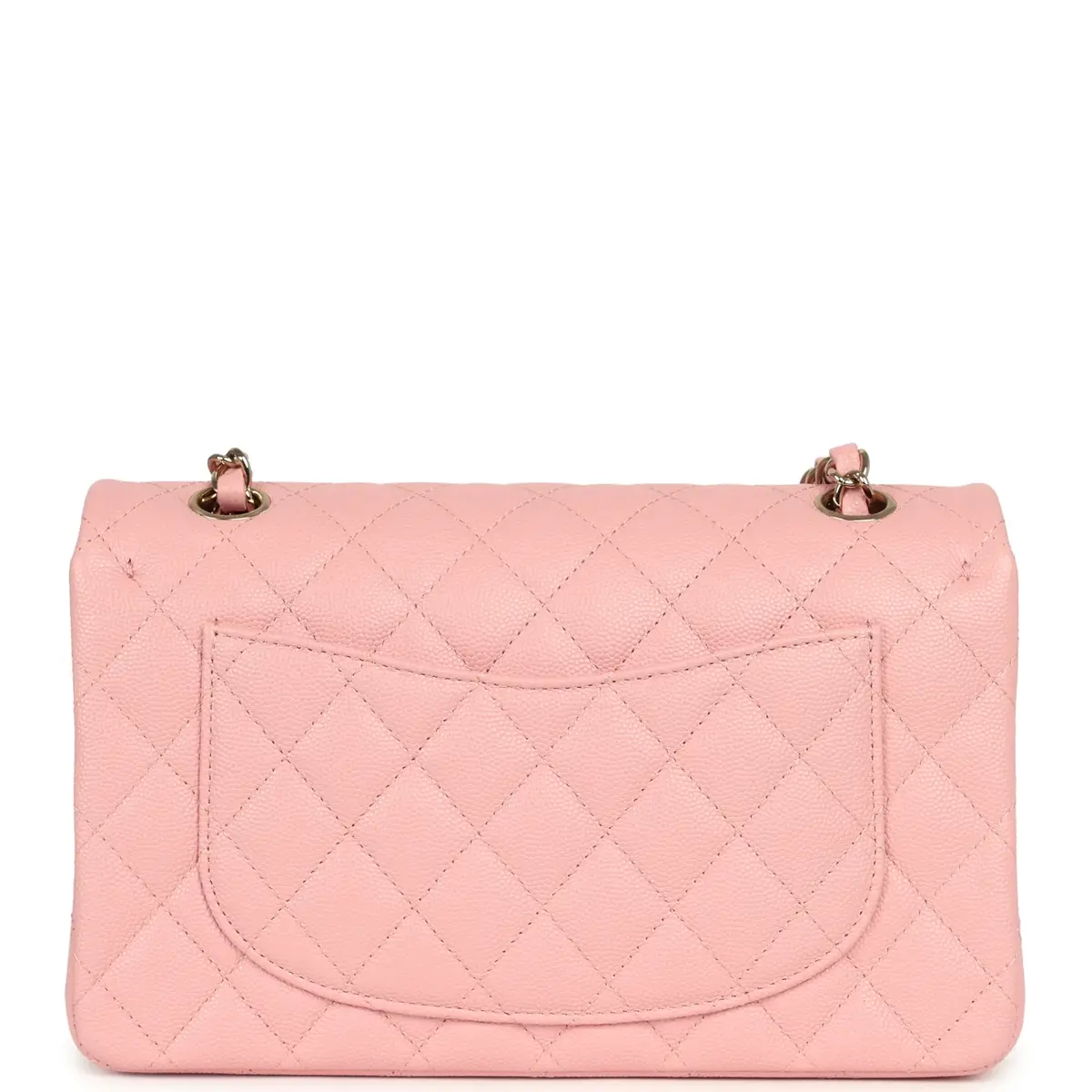 Chanel Chanel Small Classic Double Flap Bag Pink Shiny Caviar Light Gold Hardware | Thumbnail 4 Chanel Chanel Small Classic Double Flap Bag Pink Shiny Caviar Light Gold Hardware | Thumbnail 4