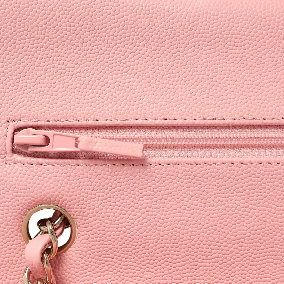 Chanel Chanel Small Classic Double Flap Bag Pink Shiny Caviar Light Gold Hardware | Thumbnail 8 Chanel Chanel Small Classic Double Flap Bag Pink Shiny Caviar Light Gold Hardware | Thumbnail 8