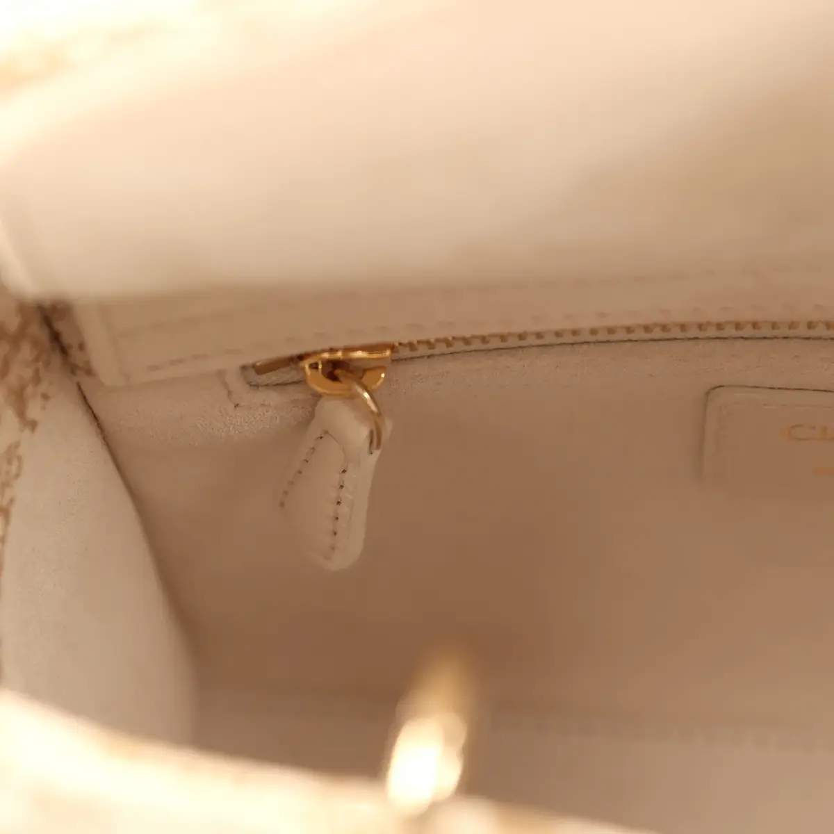 Dior Christian Dior Small "Plan de Paris" Lady Dior Bag Naturel, White Grained Calfskin Light Gold Hardware | Thumbnail 11 Dior Christian Dior Small "Plan de Paris" Lady Dior Bag Naturel, White Grained Calfskin Light Gold Hardware | Thumbnail 11