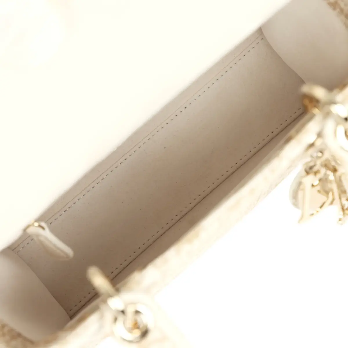 Dior Christian Dior Small "Plan de Paris" Lady Dior Bag Naturel, White Grained Calfskin Light Gold Hardware | Thumbnail 9 Dior Christian Dior Small "Plan de Paris" Lady Dior Bag Naturel, White Grained Calfskin Light Gold Hardware | Thumbnail 9